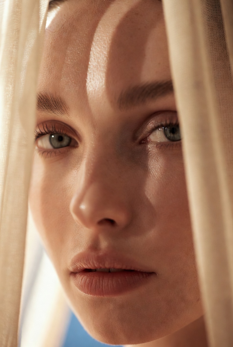 Editorial close-up representing brighter rested eyes